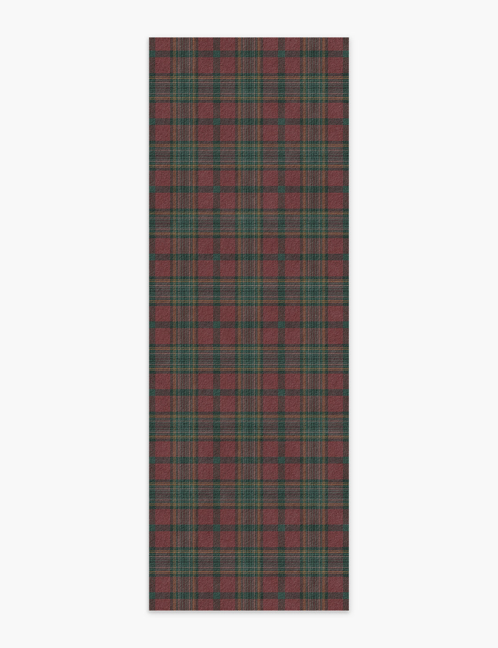 Classic Plaid Cider Red Washable Rug