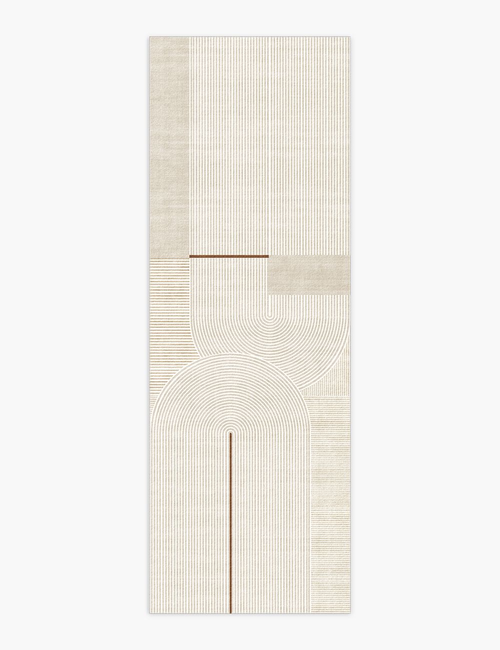 Crossed Path Frosted Almond Washable Rug
