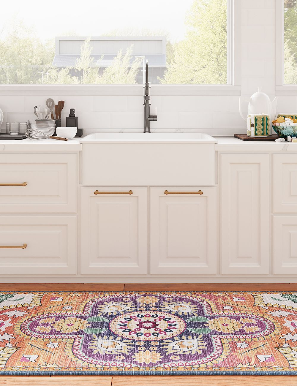 Harmonia's Garden Multicolour Washable Rug