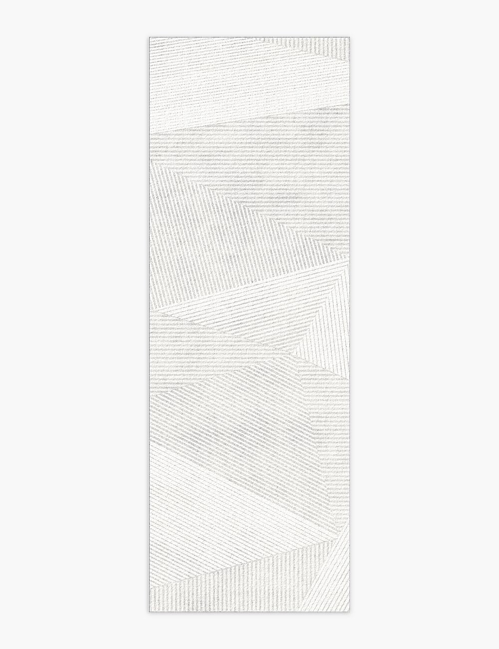 Jigsaw Puzzle Fog Grey Washable Rug
