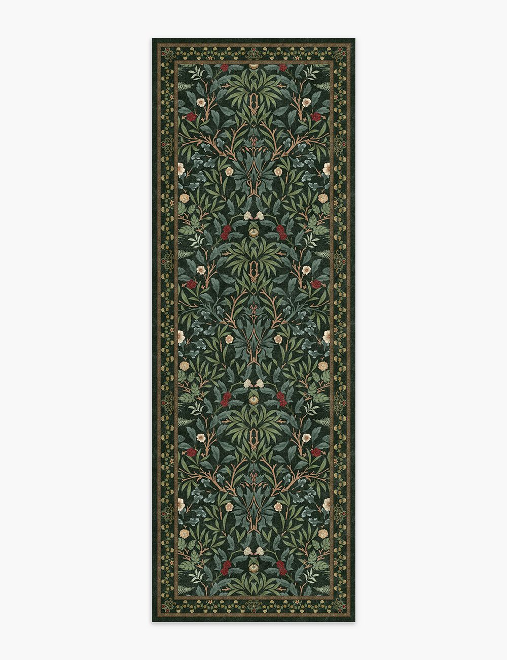 Mythic Botany Midnight Forest Washable Rug