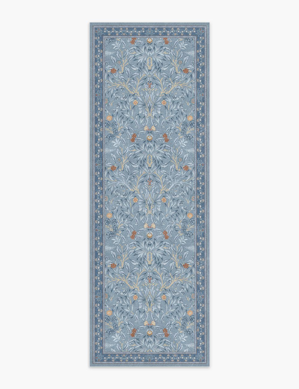 Mythic Botany Steel Blue Washable Rug