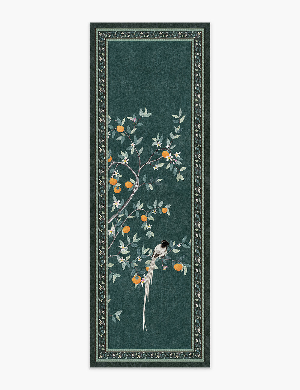 Persimmon Blessing Midnight Emerald Washable Rug