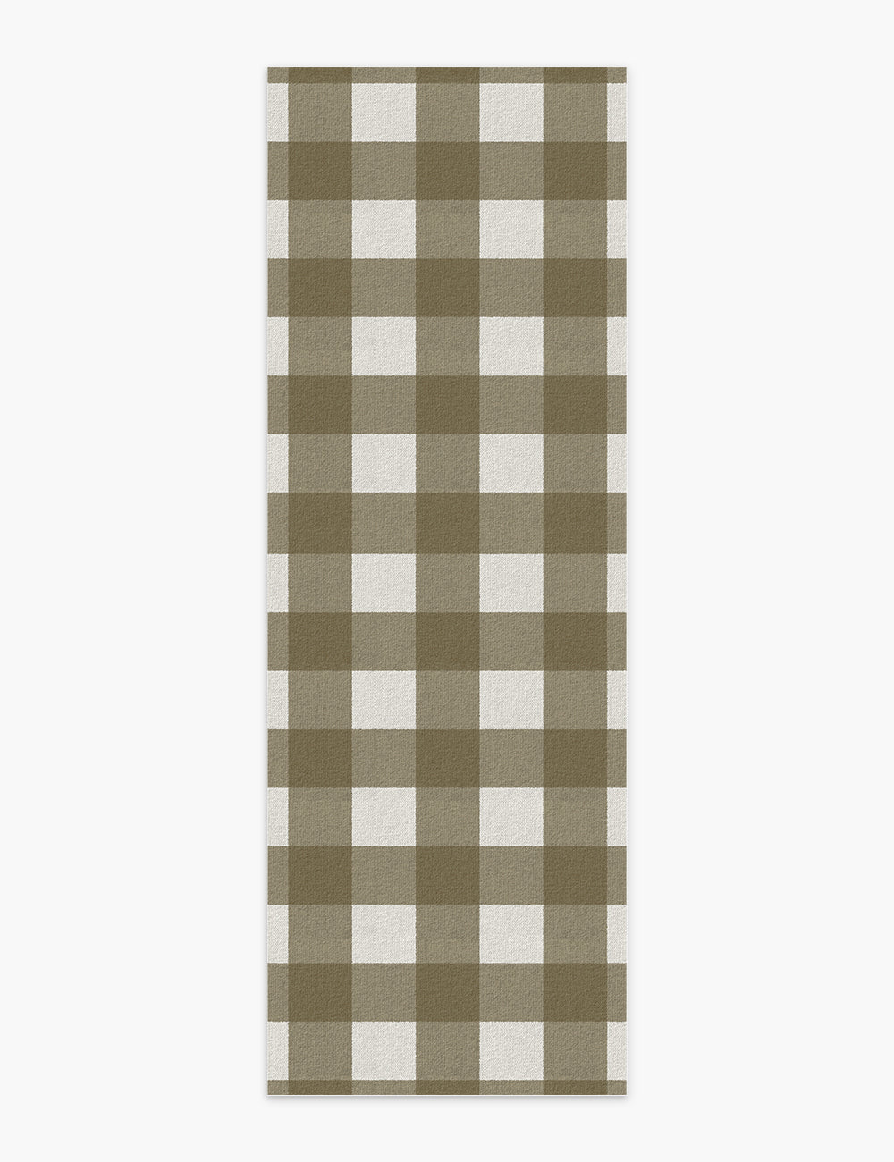 Retro Grid Yellow & Brown Washable Rug