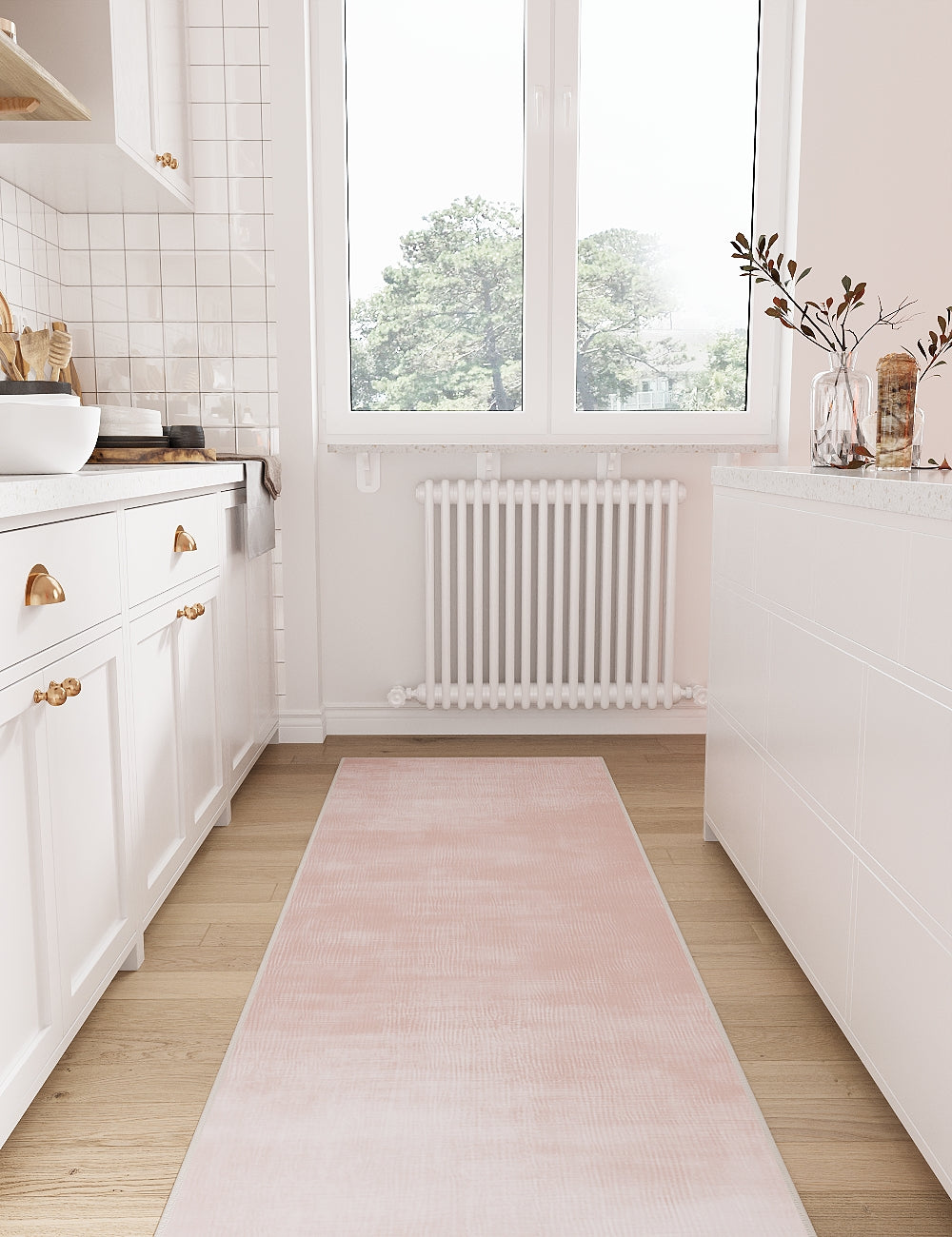 Sunkissed Diamond Quartz Pink Washable Rugs