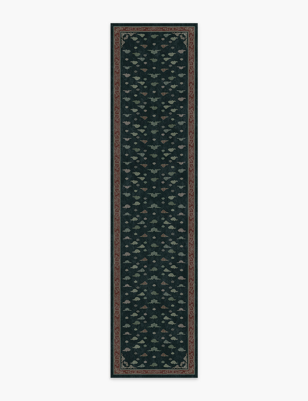 Auspicious Cloud Midnight Forest Washable Rug