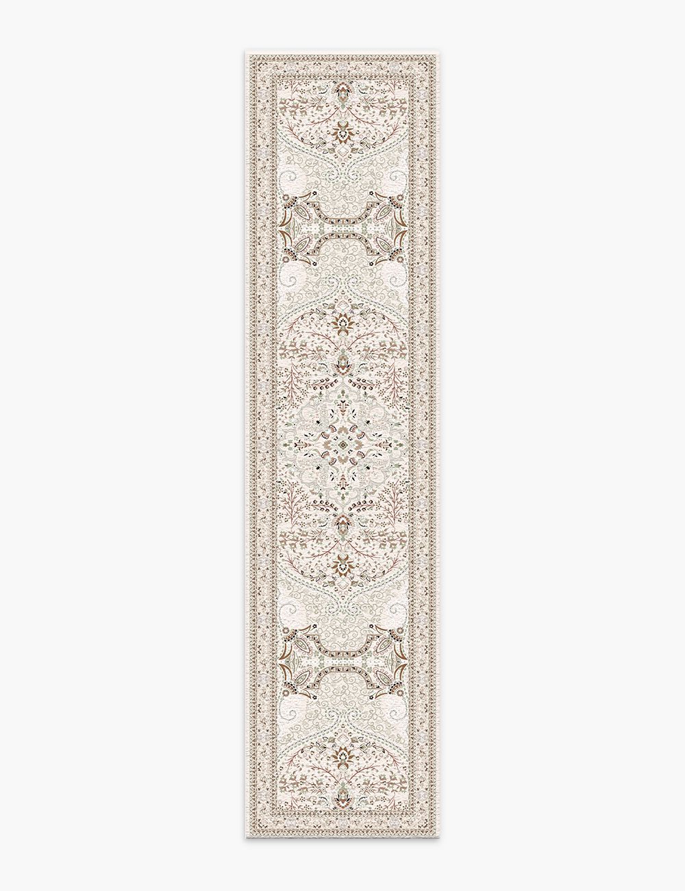 Floral Intricacy Taupe Washable Rug