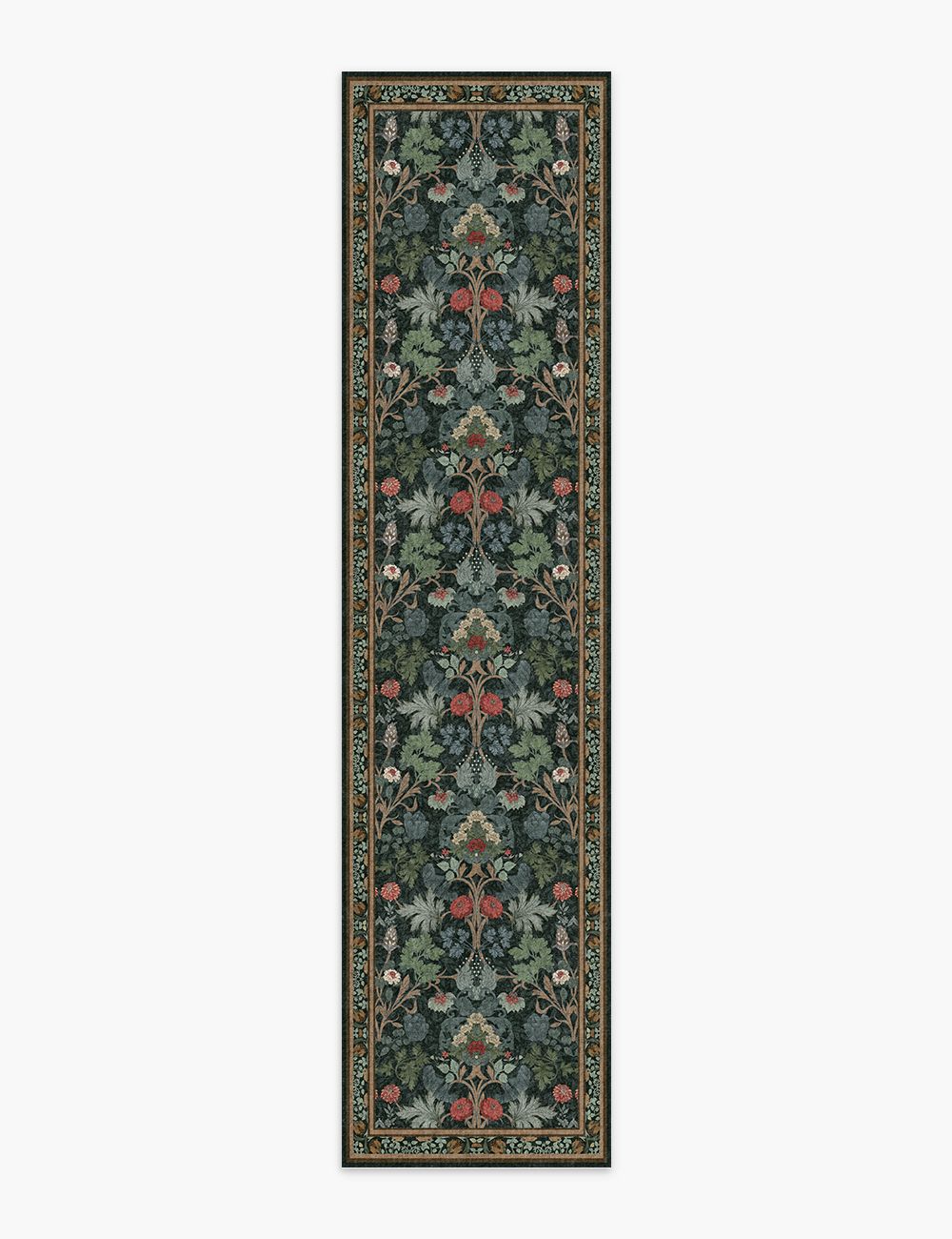 Morning Garden Midnight Forest Washable Rug