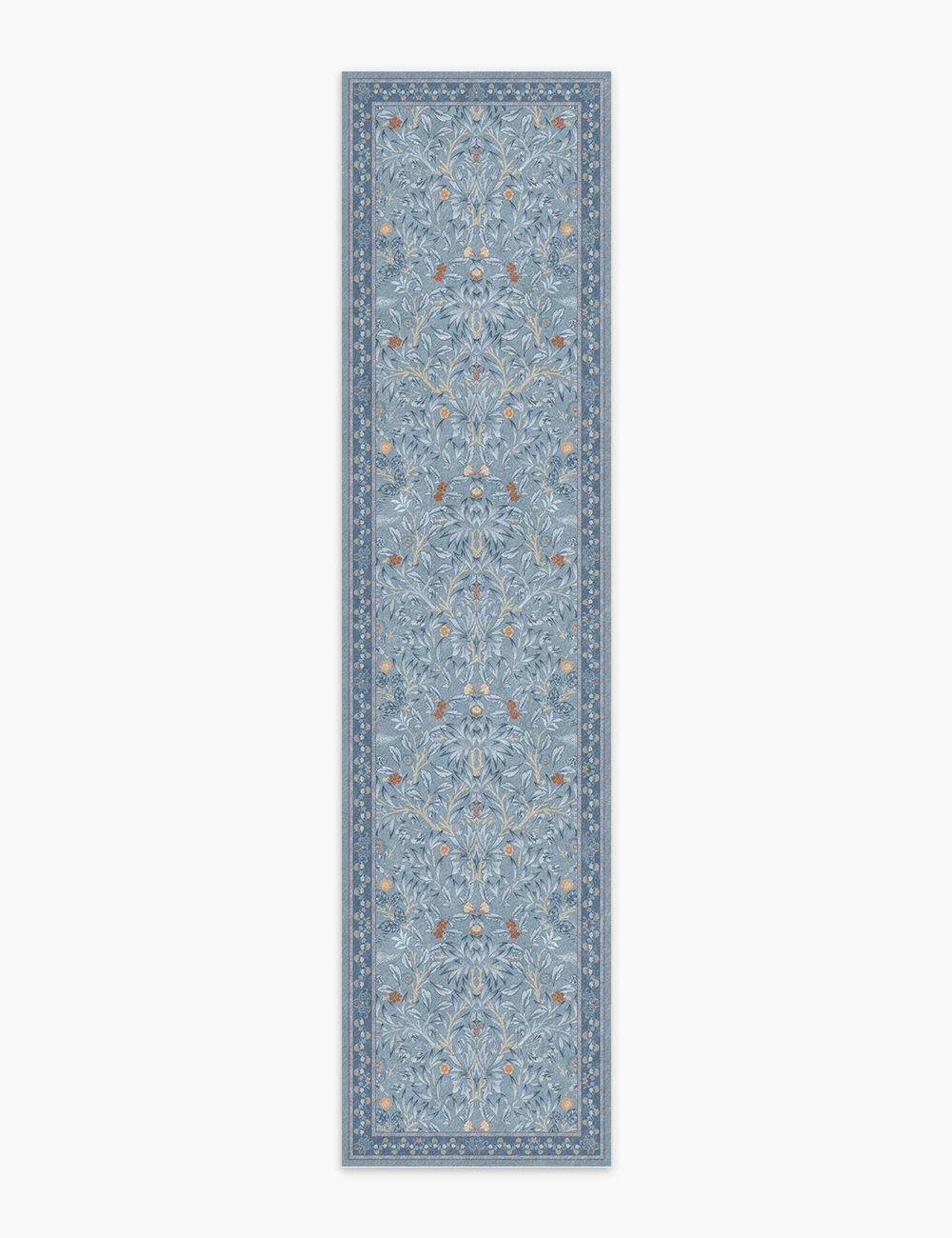 Mythic Botany Steel Blue Washable Rug