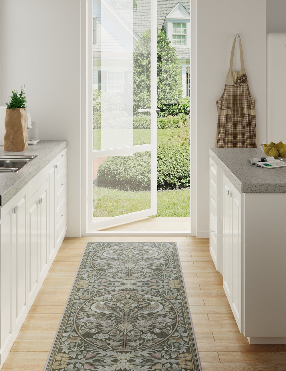 Orchard Keepsake Faded Fern Washable Rug