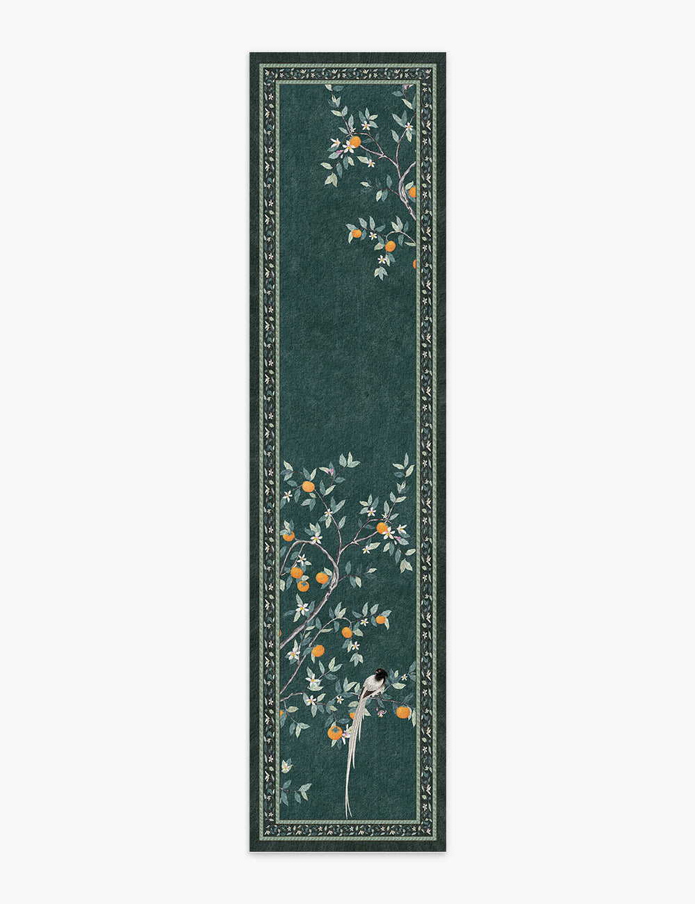 Persimmon Blessing Midnight Emerald Washable Rug