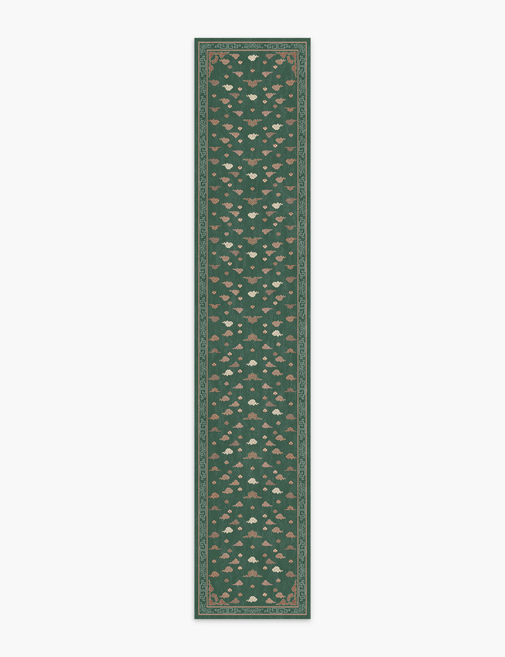 Auspicious Cloud Vibrant Green Washable Rug