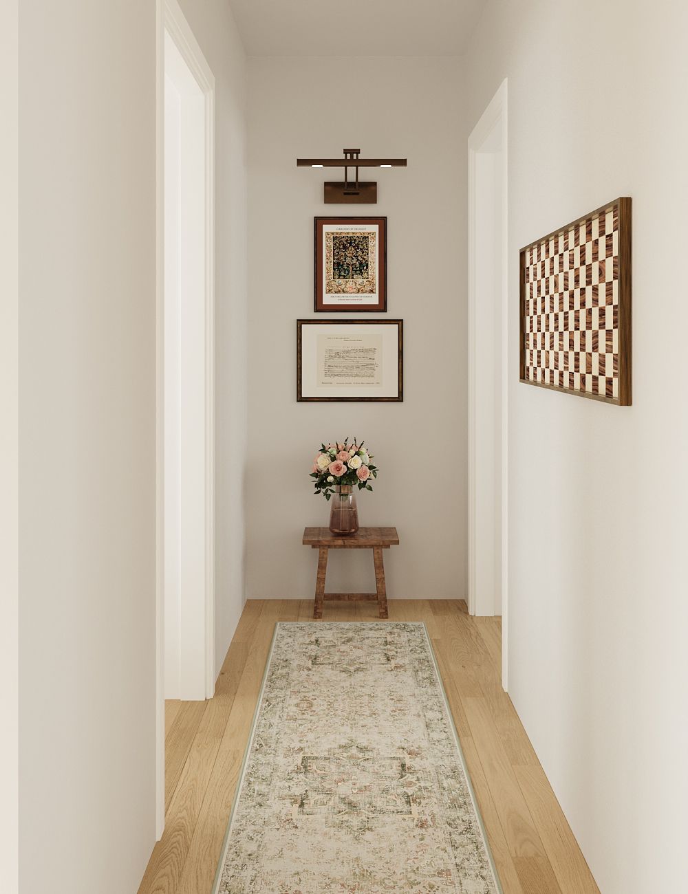 Fleeting Spring Withered Green Washable Rug