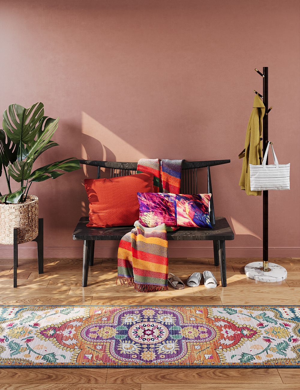 Harmonia's Garden Multicolour Washable Rug