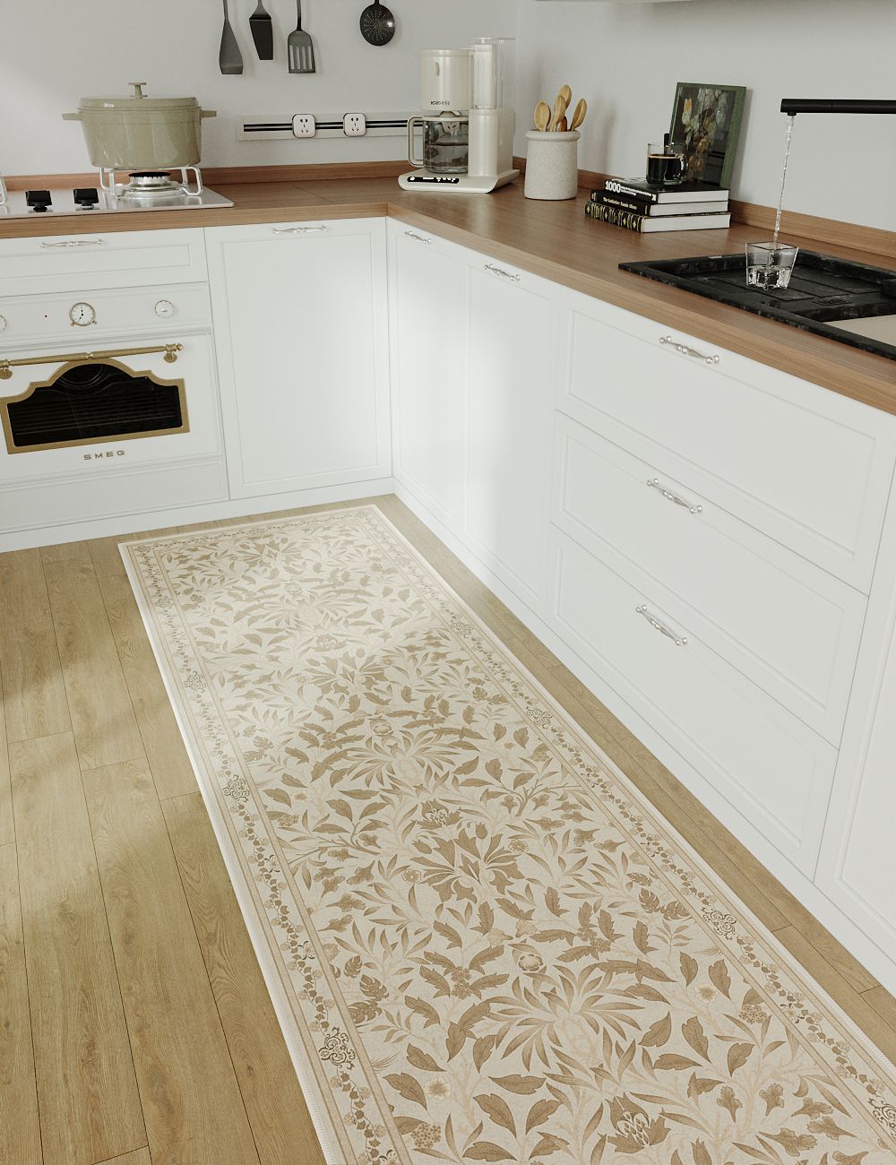Mythic Botany Antique Linen Washable Rug