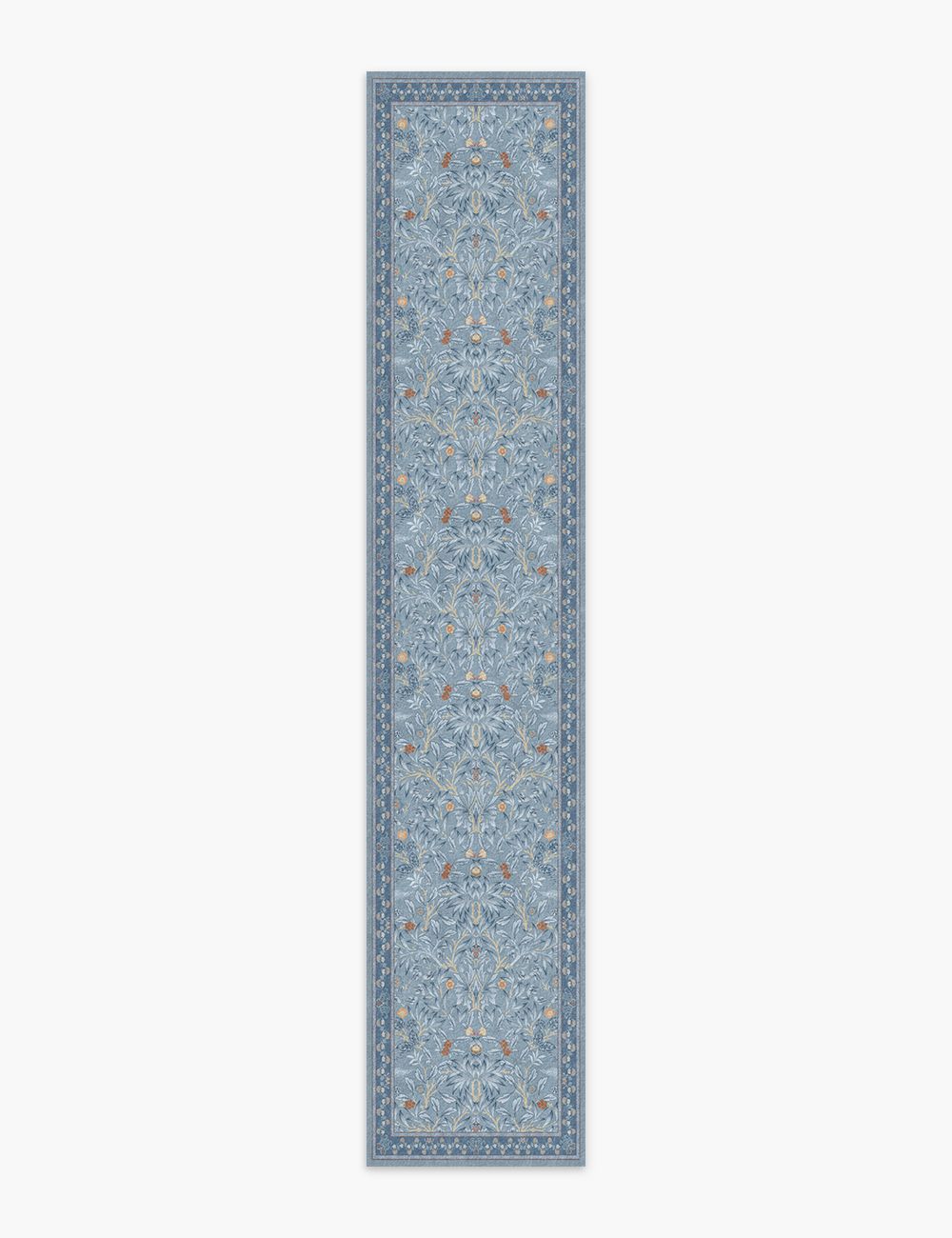 Mythic Botany Steel Blue Washable Rug