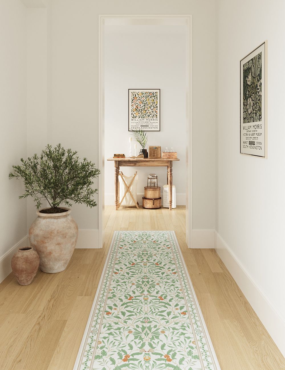 Mythic Botany Verdant Ivory Washable Rug