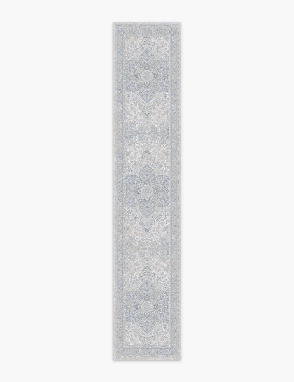 Sacred Bloom Mist Blue Washable Rug
