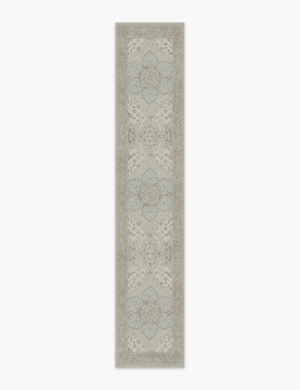 Sacred Bloom Soft Moss Washable Rug