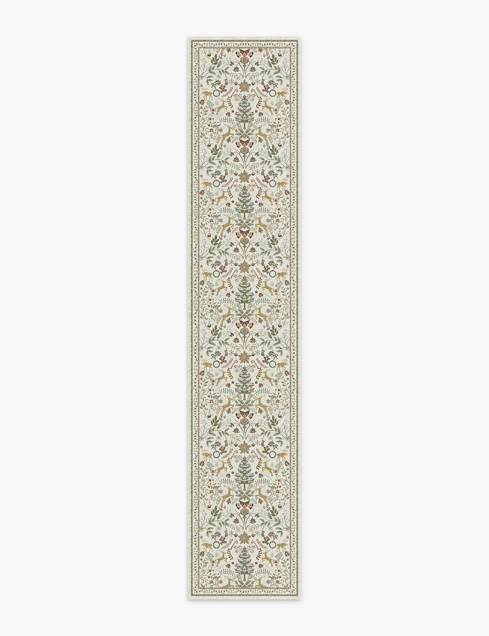 Santa's Carpet Light Ivory Washable Rug (Christmas Edition)